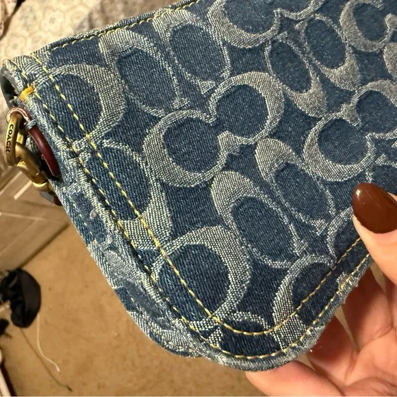 Coach Denim Penn Shoulder Bag - Picture 9 of 12